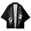 Black and White Drawing Cartoon Dragon Print Traditional Kimono Men Women Cosplay Cardigan Yukata Shirt Japanese 1 - Harajuku Shop