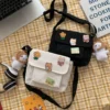 Cute Canvas Small Bag Female 2023 New Japanese Harajuku Diagonal Bag Wild Student Girl Shoulder Bag 1 - Harajuku Shop