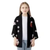 Fashion Beach Yukata Japanese Cartoon Lucky Cat Cardigan Kimono 2023 Women Men Harajuku Sakura Fan Print 2 - Harajuku Shop