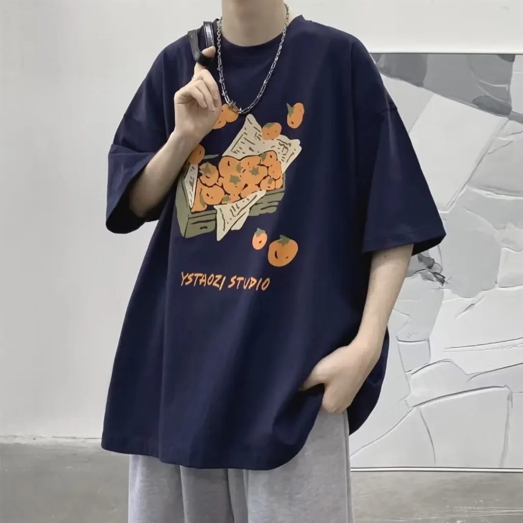 Loose Graphic T Shirts Y2k Tops Clothes Streetwear Breathable T shirts Pure Cotton Oversized Harajuku Short 1 - Harajuku Shop