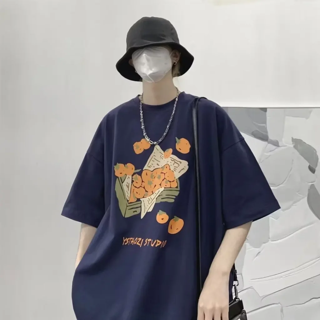 Loose Graphic T Shirts Y2k Tops Clothes Streetwear Breathable T shirts Pure Cotton Oversized Harajuku Short 3 - Harajuku Shop