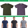 Mineral Wash T shirt Color Chart - Harajuku Shop