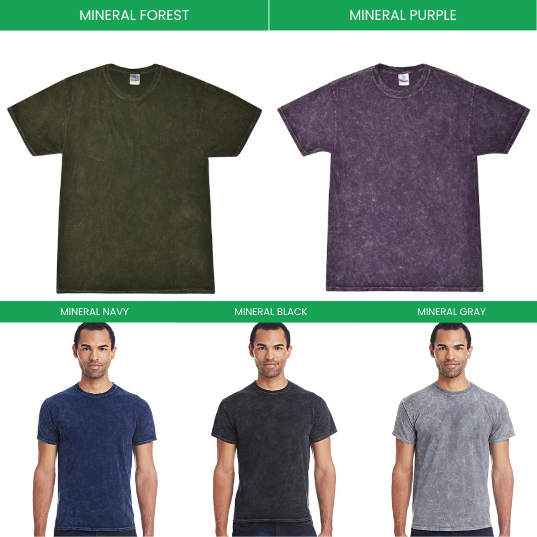 Mineral Wash T shirt Color Chart 2 - Harajuku Shop