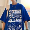 Oversized T Shirt Men Clothing Loose Casual T shirt Pure Cotton Breathable Anime Y2k Tops Streetwear - Harajuku Shop