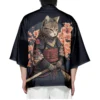 Plus Size Japanese Sakura Cat Samurai Print Kimono Streetwear Men Women Cardigan Harajuku Traditional Clothes Summer 2 - Harajuku Shop