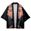 Plus Size Japanese Sakura Cat Samurai Print Kimono Streetwear Men Women Cardigan Harajuku Traditional Clothes Summer 3 - Harajuku Shop