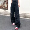 Pocket Solid Color Cargo Pants Women s Y2K Street Retro Loose Wide Leg Overalls Couple Casual 4 - Harajuku Shop