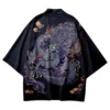 Traditional Samurai Kimono Men Japanese Anime Dragon Print Cosplay Haori Female Women Cardigan Yukata Shirt Summer 1 - Harajuku Shop