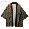 Vintage Kimono Streetwear Traditional Print Cosplay Cardigan Shirt Haori Women Men Harajuku Japanese Yukata Robe Samurai - Harajuku Shop