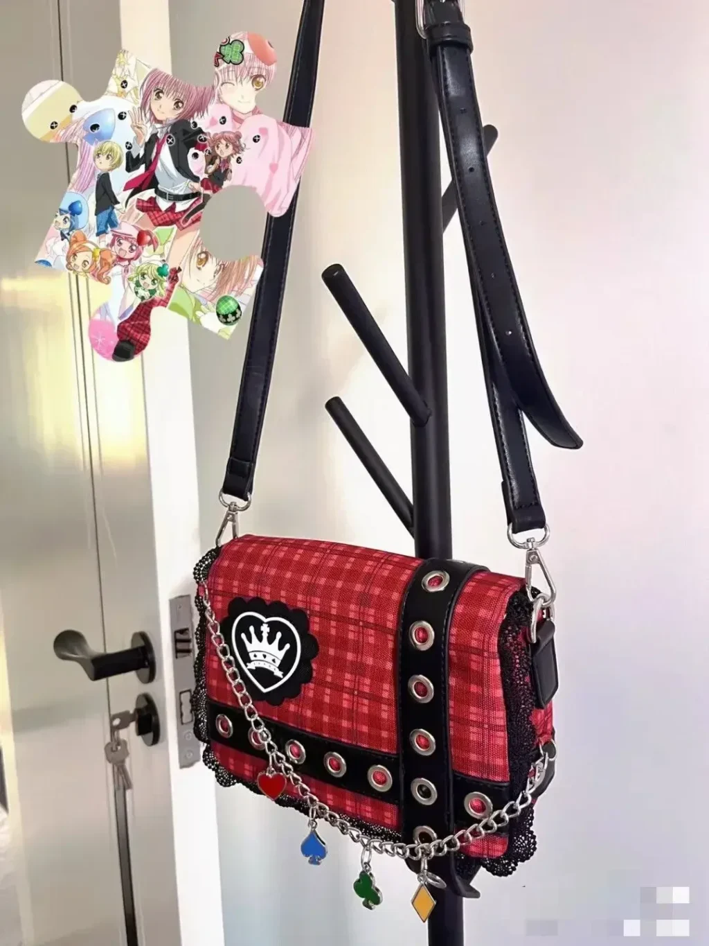 Y2K Korean Harajuku Gothic Red Shoulder Cross Bag Vintage Aesthetic Kawaii Messenger Crossbody Cute Tote Japan 3 - Harajuku Shop