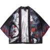 black floral kimono cardigan 13912840241222 - Harajuku Shop