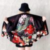 black kimono jacket womens demon one size 482 - Harajuku Shop