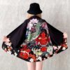 black kimono jacket womens demon one size 914 - Harajuku Shop