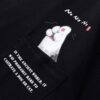 cat in pocket t shirt 13913444286534 - Harajuku Shop