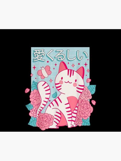 Sakura Harajuku Cat Pastel Pink Kawaii Anime Japanese Neko Tapestry Official Harajuku Merch