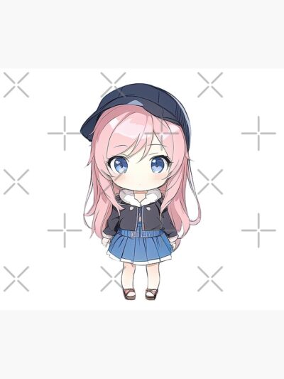 Cute Chibi Harajuku Anime Cartoon Girl Tapestry Official Harajuku Merch