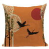 japanese cushion cover tsuru 527 - Harajuku Shop