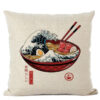 japanese cushion cover wave ramen 952 - Harajuku Shop