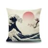 japanese cushion cover wave sakura 845 - Harajuku Shop