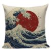 japanese cushion cover wave sun 332 - Harajuku Shop