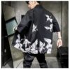 kimono crane long cardigan 13913208389702 - Harajuku Shop