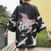 kimono vest for women black one size 579 - Harajuku Shop