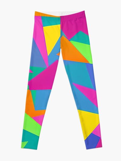 Harajuku Fun Party Pattern Bold Neon Leggings Official Harajuku Merch