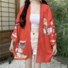 loose kimono cardigan for women 579 - Harajuku Shop