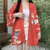 loose kimono cardigan for women 956 - Harajuku Shop