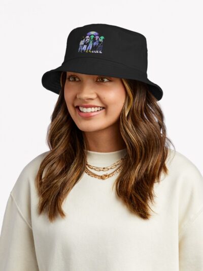 Harajuku Aliens Wearing Streetwear Early 2000S // Ai Generated Bucket Hat Official Harajuku Merch