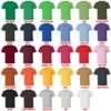 t shirt color chart - Harajuku Shop