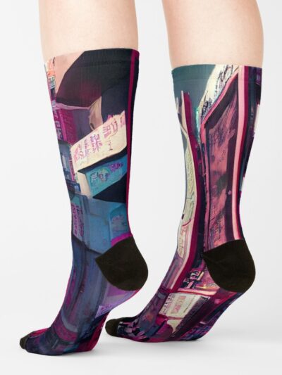 Tokyo Shibuya Street Scene Socks Official Harajuku Merch