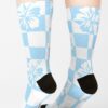 Gyaru Hibiscus Blast - Baby Blue Socks Official Harajuku Merch