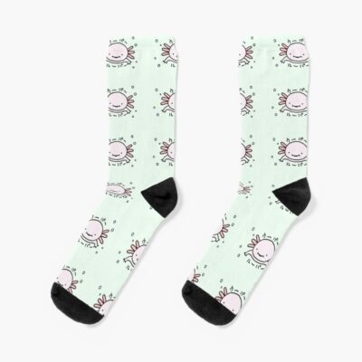 Kawaii Cute Axolotl Anime Japanese Animal Manga Logo Art Socks Official Harajuku Merch