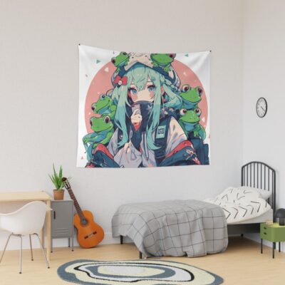 Anime Harajuku Lovers Frogs Girl Tapestry Official Harajuku Merch