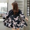 womens kimono bird print one size 214 - Harajuku Shop