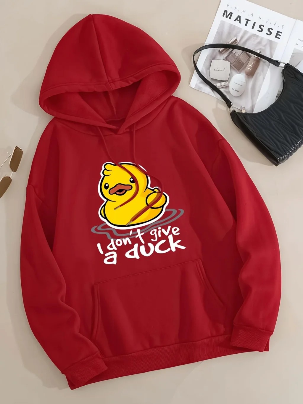 kf S186cf1b23c9445839ff38b15b9884303A I Dont Give A Duck Fun Printed Women Hoodie Harajuku Fleece Hoody Fashion Crewneck Sweatshirt Vintage - Harajuku Shop