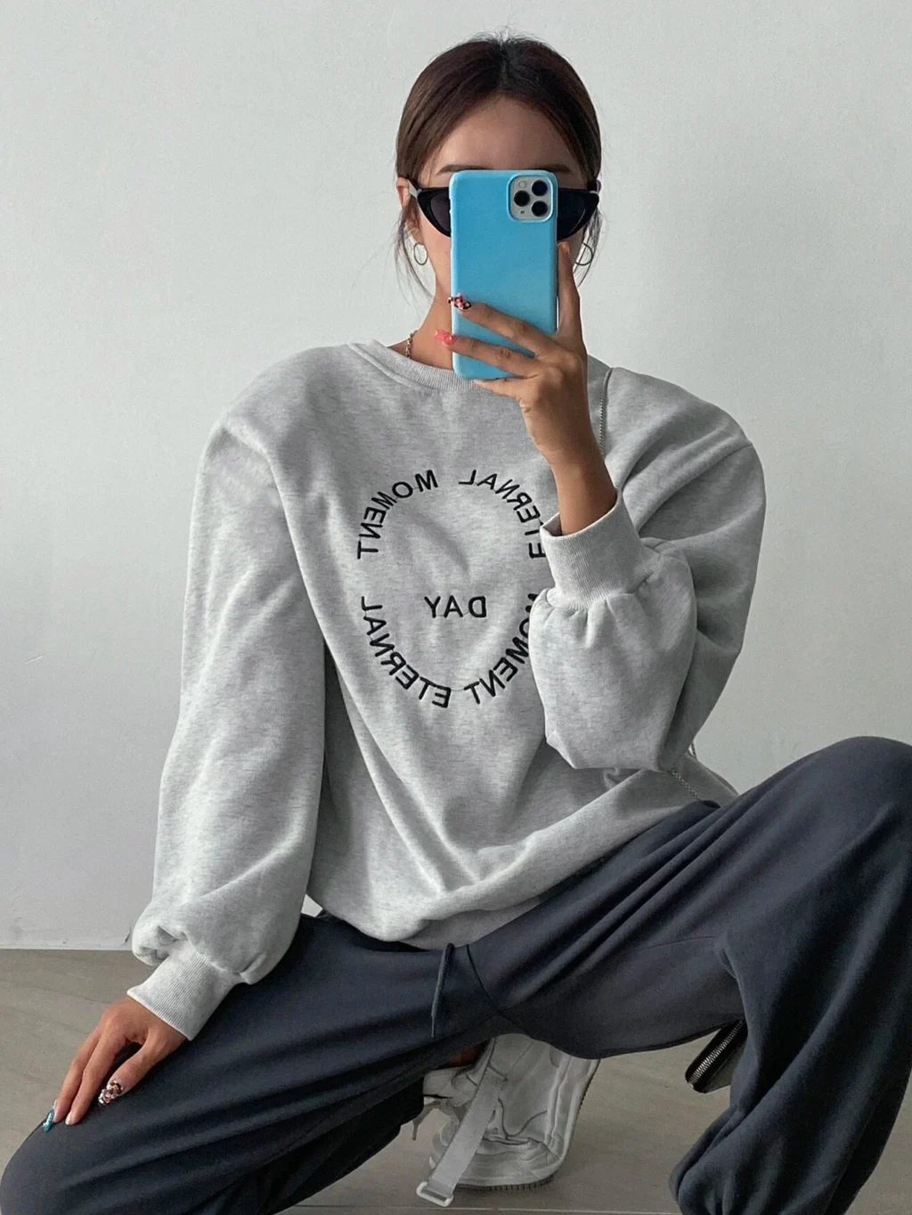 kf S19ca2523402044c59b9261713124d329C Funny Letter Printing Women Hoodies Harajuku Crewneck Hoodie Fashion Casual Oversize Hoody Autumn Comfortable Tracksuit Female - Harajuku Shop