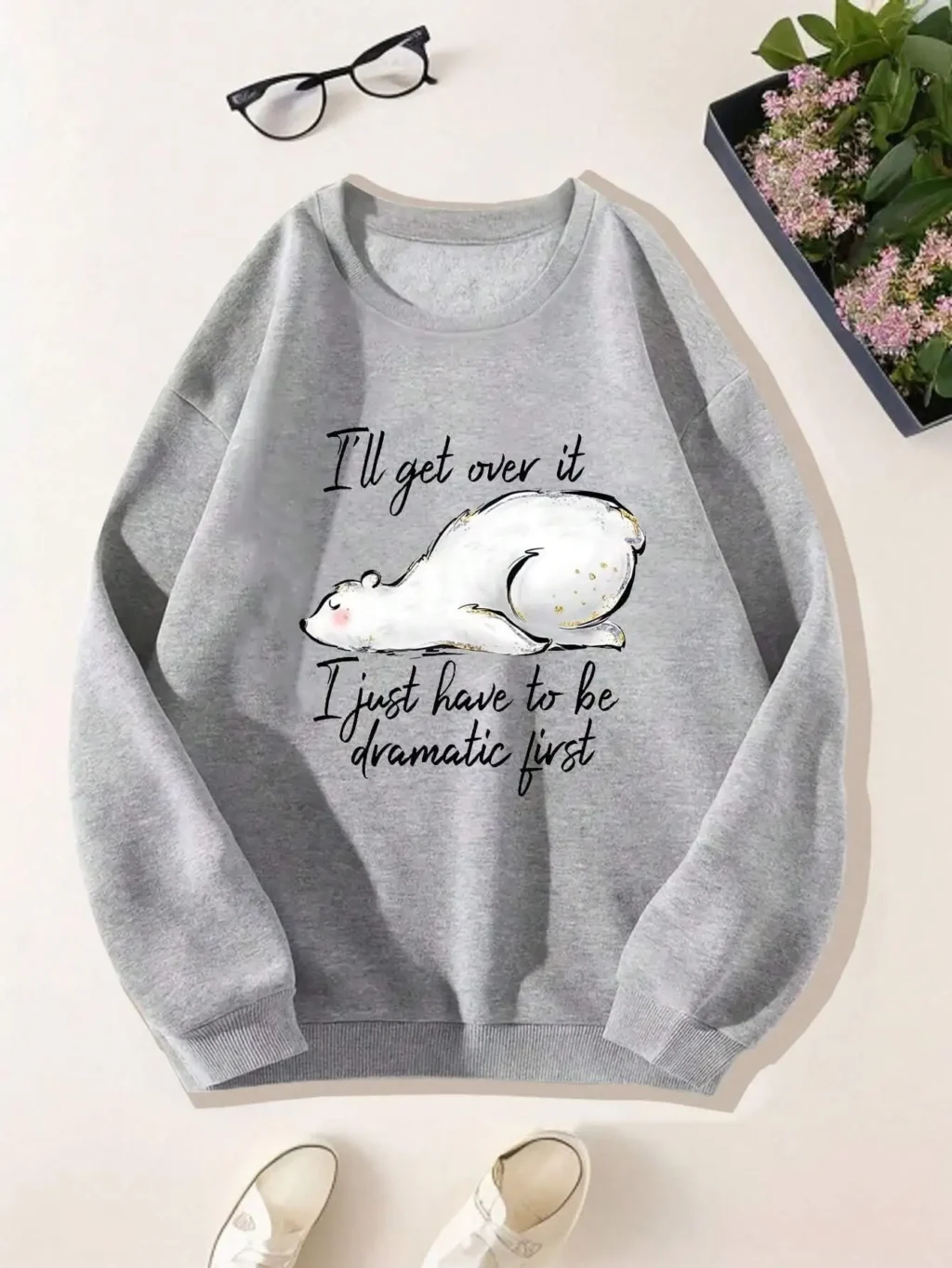 kf S2efd9ecc15244d7fa2e5c0ac1241a886M I Will Get Over It Print Sweatshirt Women Harajuku Casual Comfortable Hoody Fashion Soft All Match - Harajuku Shop