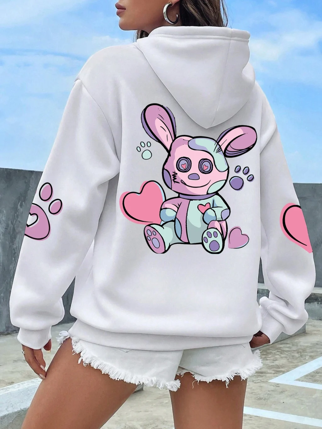 kf Sa31764d3b1d54d05b5053e8532a490a2W Hip Hop Street Casual Prints Female Sweatshirts Harajuku Fleece Hooded Fashion S XXL Hoodies Loose Oversize - Harajuku Shop