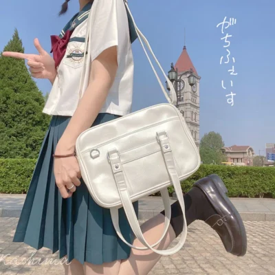 kf Se1823766cae34ca4a4da41282d1cffc4V HAEX JK Uniform Women Bags 2024 Trend Subculture Large Capacity PU Students Satchel Harajuku Daily Crossbody - Harajuku Shop