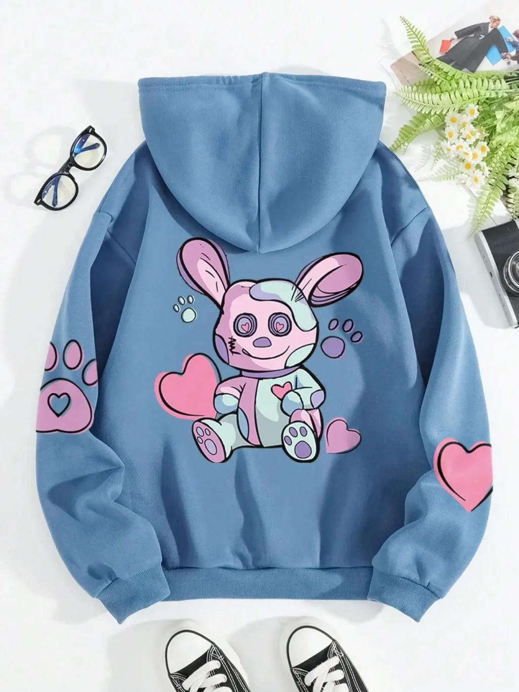 kf Se80755e3a00243138044e488b70ab73cD Hip Hop Street Casual Prints Female Sweatshirts Harajuku Fleece Hooded Fashion S XXL Hoodies Loose Oversize - Harajuku Shop