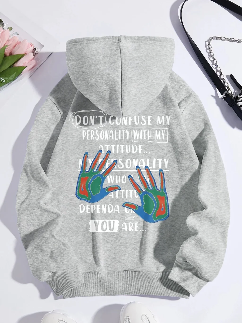 kf Sf966474140df4f8d896043f41280be87r Don T Confuse My Presonality Letter Print Women Hoody Harajuku Loose Sweatshirt Fleece Warm Hoodie Vintage - Harajuku Shop